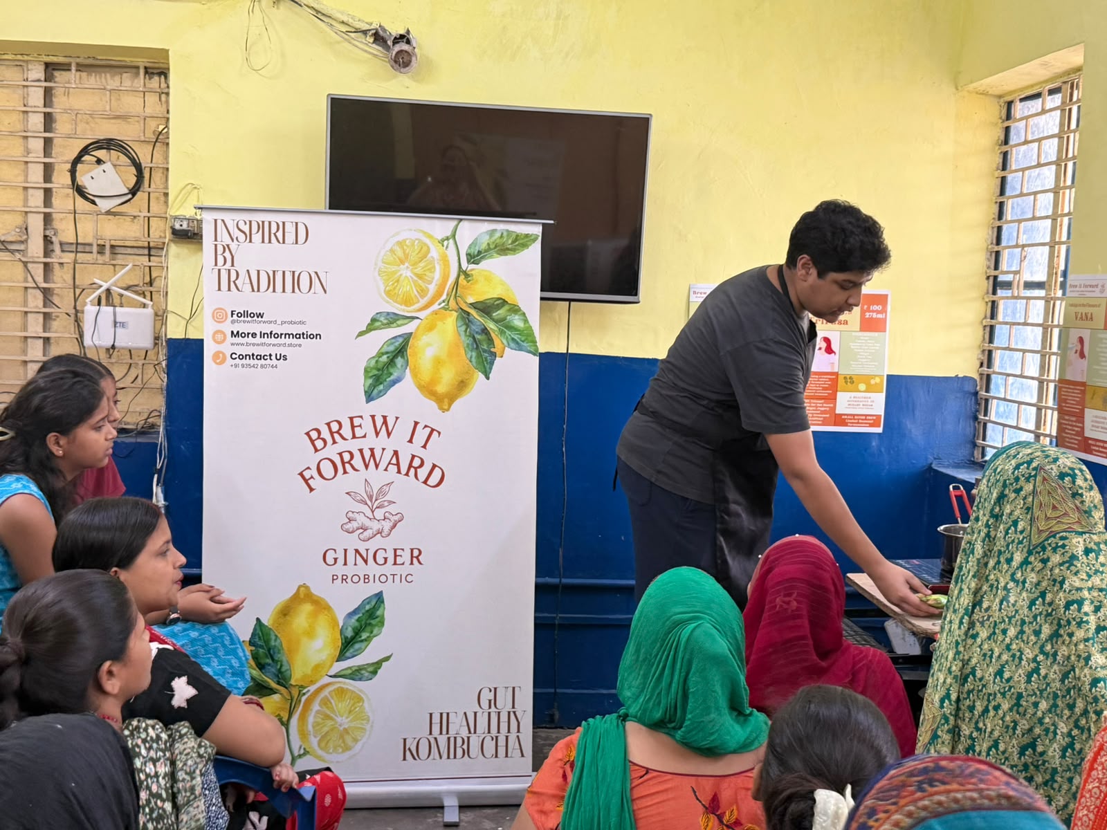 Women attending a Brew It Forward fermentation teaching session